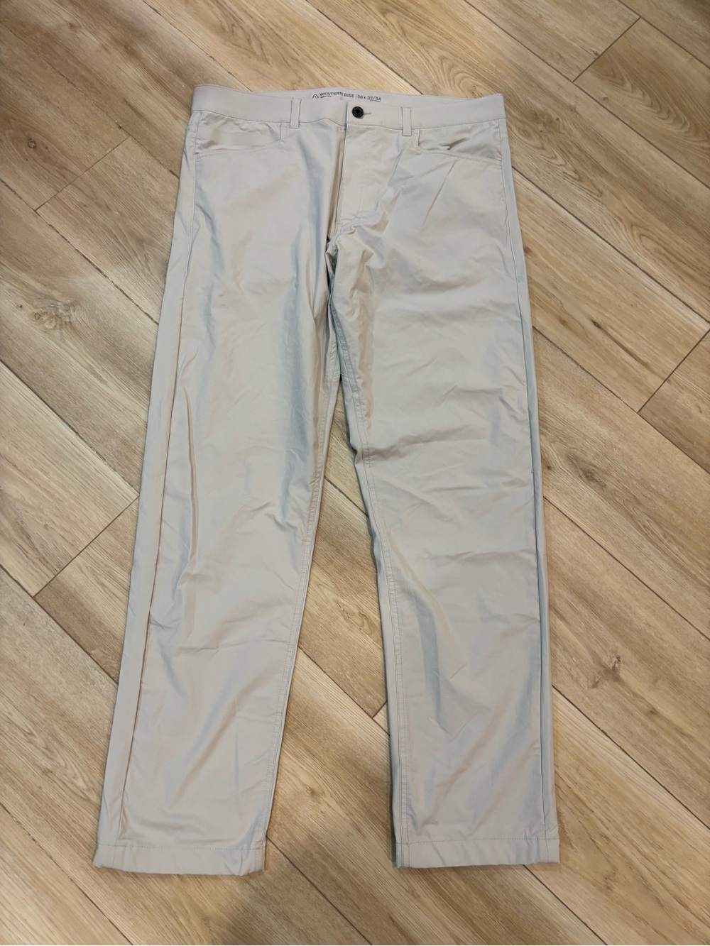 Western Rise Evolution Pants Men’s 36x32 Gray Khaki 5pkt Slim Golf Stretch Chino